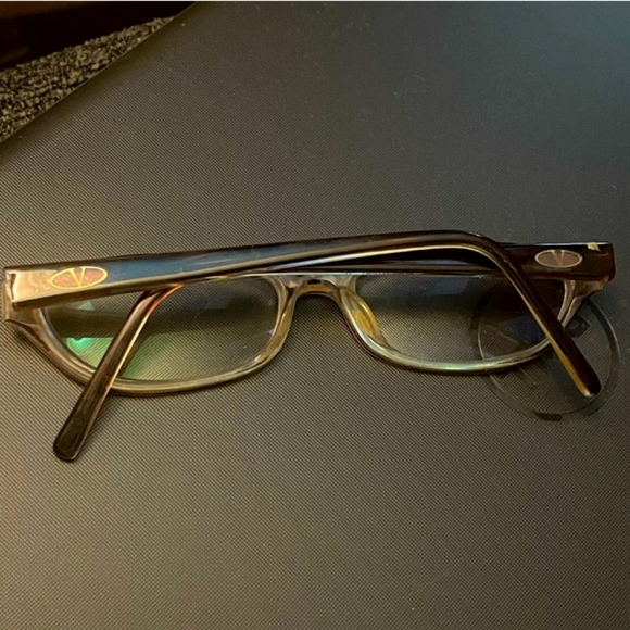 AUTHENTIC VALENTINO VINTAGE GLASS FRAMES WITH LENSES NO CASE EUC - Picture 4 of 7